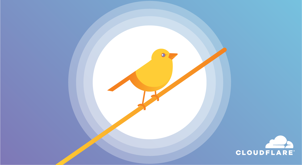 Warrant canary - yellow bird on blue background
